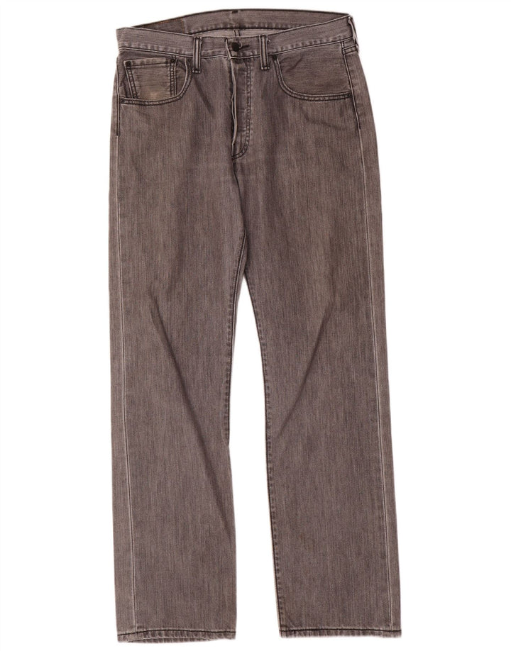 Levi's Mens 501 Straight Jeans W32 L32 Grey Cotton
