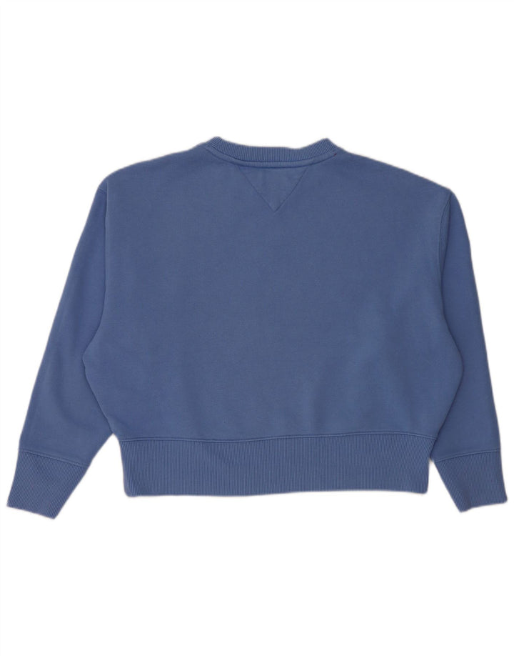 Womens Crop Graphic Sweatshirt Jumper UK 6 XS
