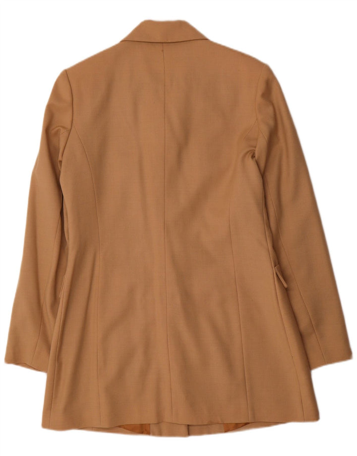 Vintage Womens Longline 4 Button Blazer Jacket IT 44 Medium Beige