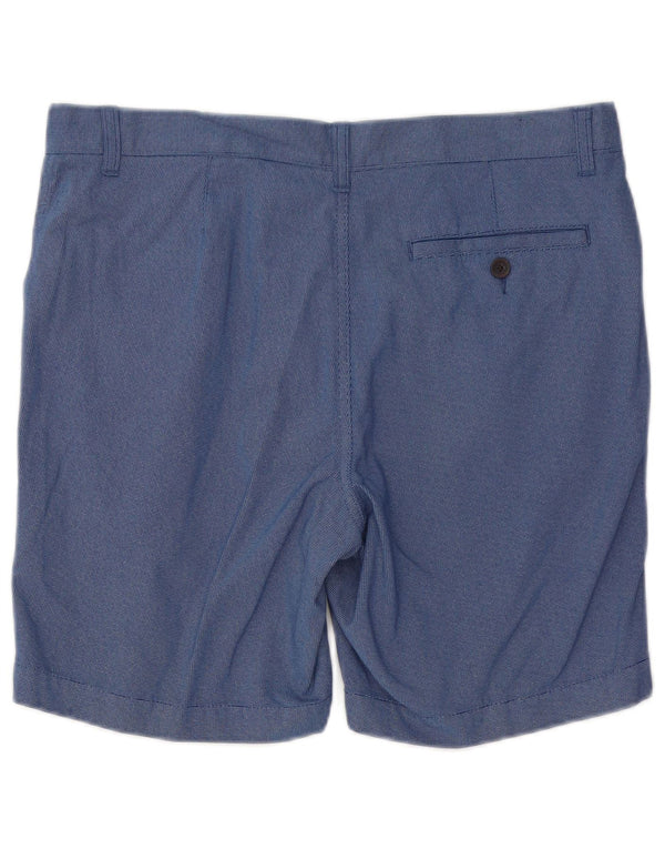 Marks & Spencer Mens Chino Shorts W34 Large Blue Cotton