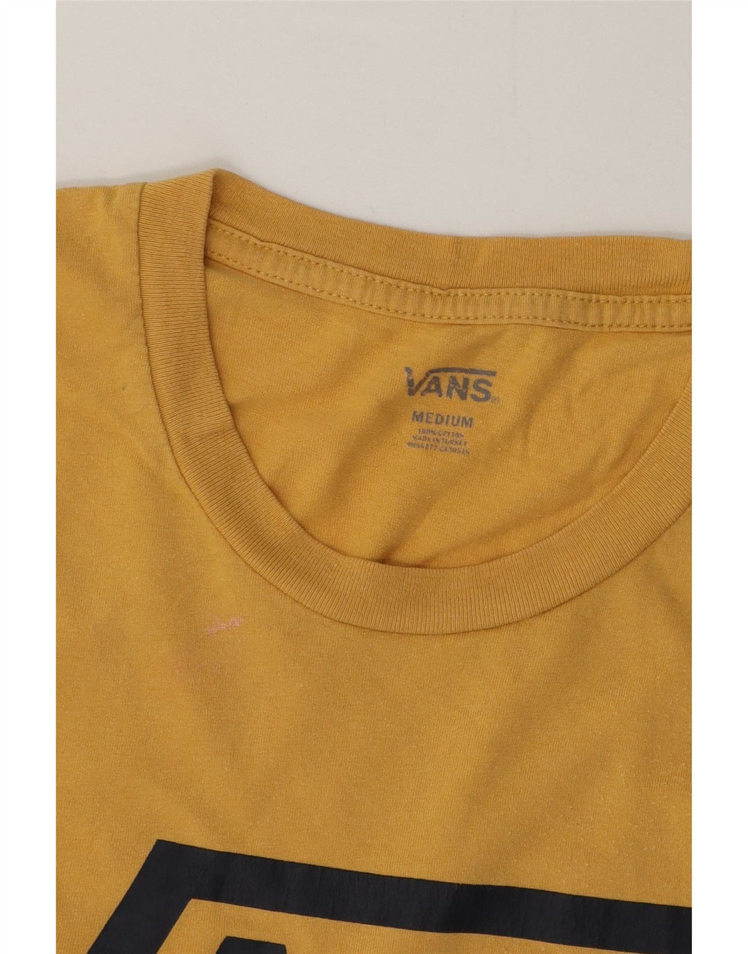Vans Mens Graphic T-Shirt Top Medium Yellow Cotton