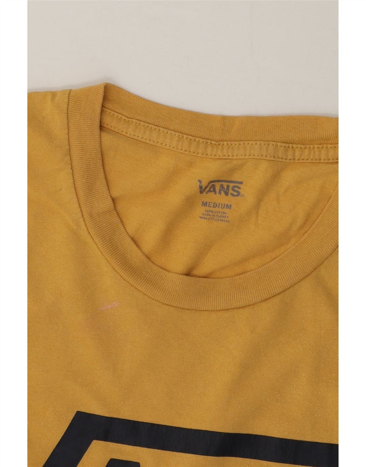Vans Mens Graphic T-Shirt Top Medium Yellow Cotton