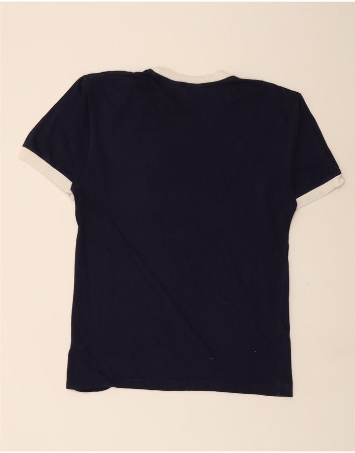 FILA Mens Graphic T-Shirt Top Medium Navy Blue Cotton