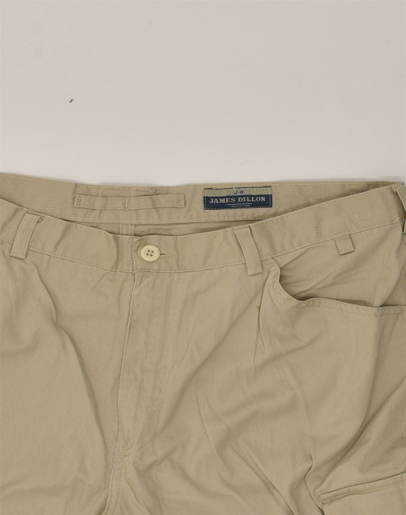 JAMES DILLON Mens Slim Cargo Trousers W38 L32 Brown Cotton | Vintage James Dillon | Thrift | Second-Hand James Dillon | Used Clothing | Messina Hembry 