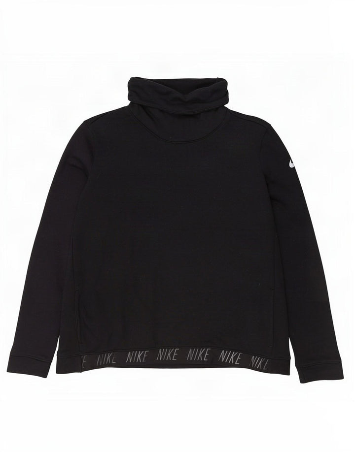 Nike Mens Dri Fit Graphic Sweatshirt Jumper XL Black Polyester