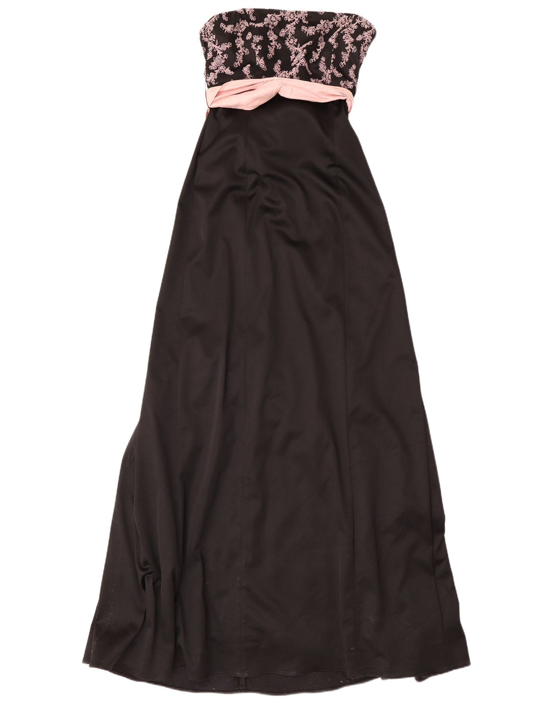 COAST Womens Strapless Dress UK 12 Medium Black Floral Acetate
