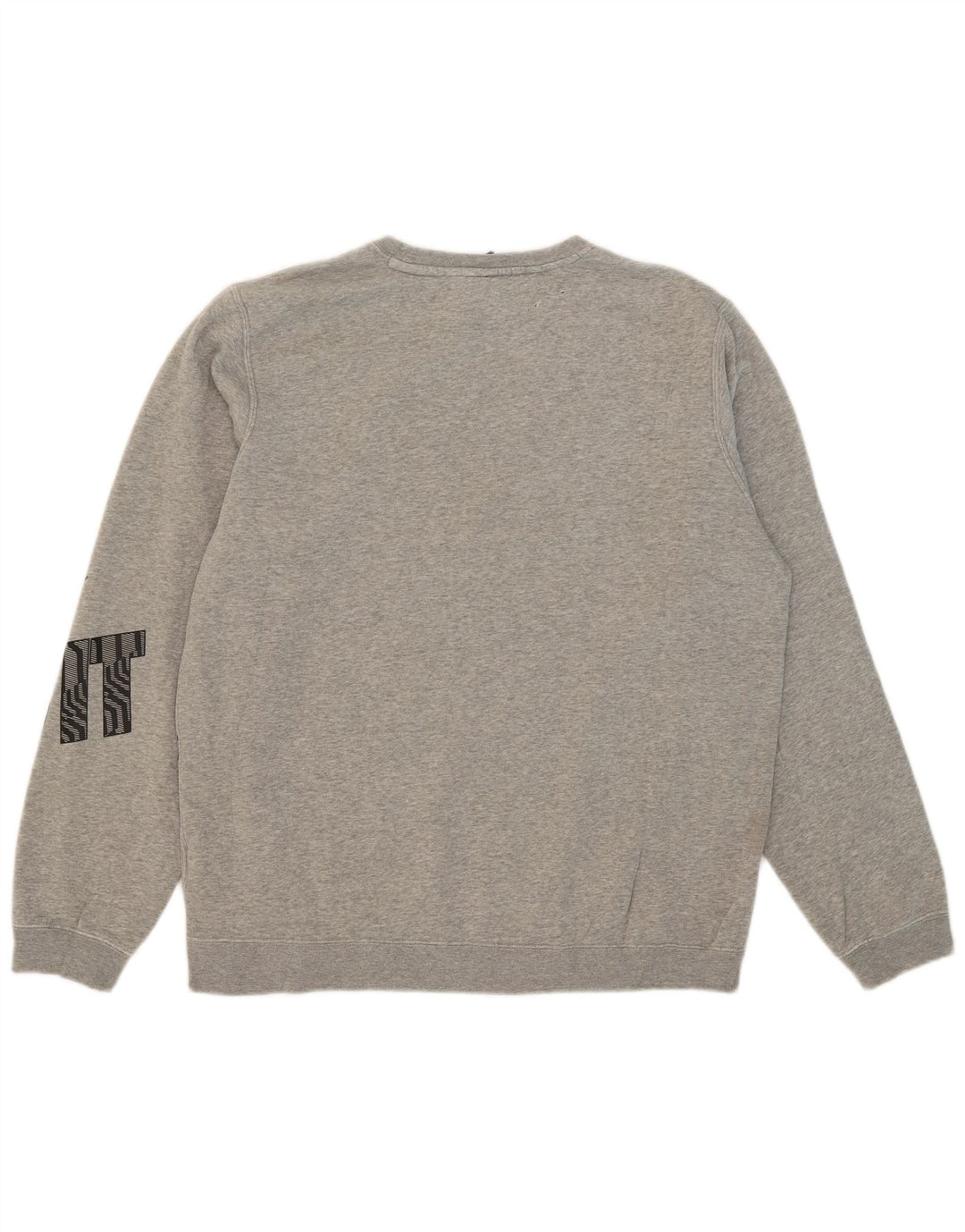Nike Mens Graphic Sweatshirt Jumper Large Grey Flecked Cotton