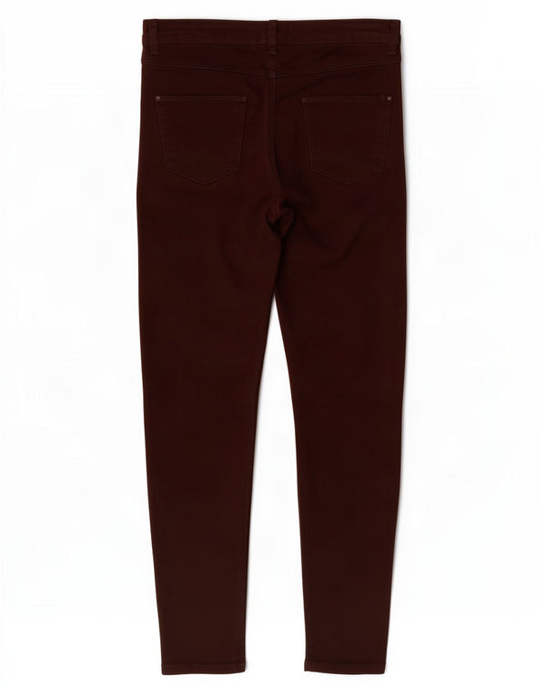 Marks & Spencer Womens High Waist Casual Trousers UK 12 Medium W32 L30 Brow