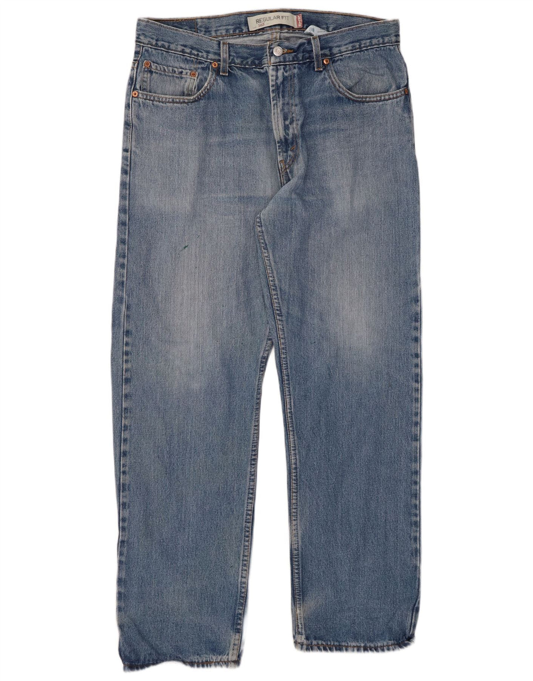 LEVI'S Mens 505 Straight Jeans W36 L30 Blue Cotton