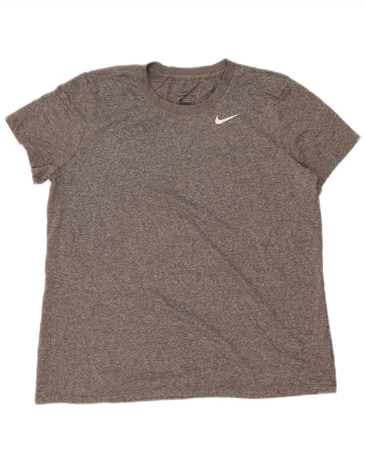 Nike Mens Dri Fit T-Shirt Top XL Grey Flecked