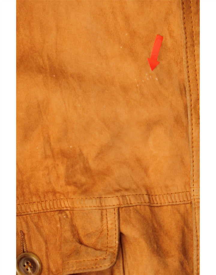 DESI Mens Suede Bomber Jacket UK 44 2XL Brown Leather Vintage Desi and Second-Hand Desi from Messina Hembry 