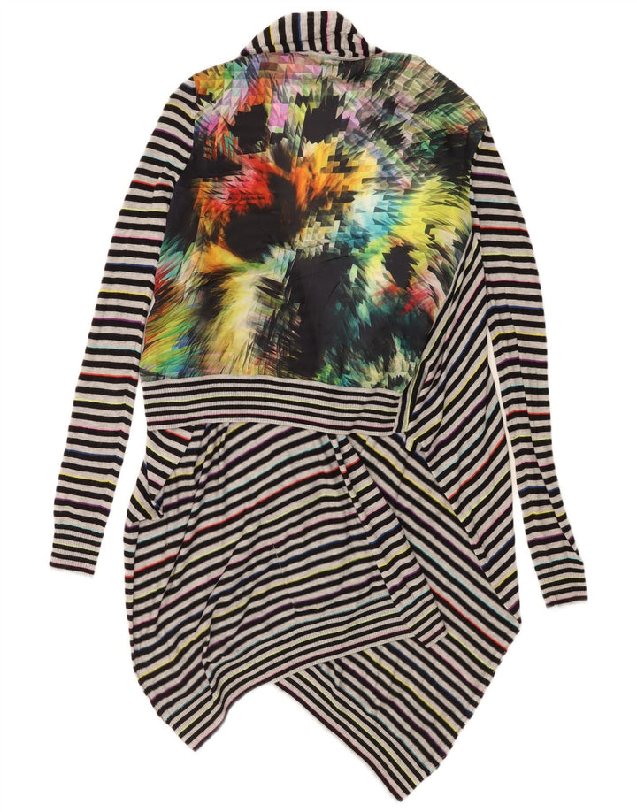 Ted Baker Womens Asymmetric Cardigan Sweater Size 2 Small Multicoloured