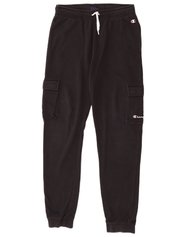 Champion Boys Cargo Tracksuit Trousers Joggers 15-16 Years 2XL Black Cotton