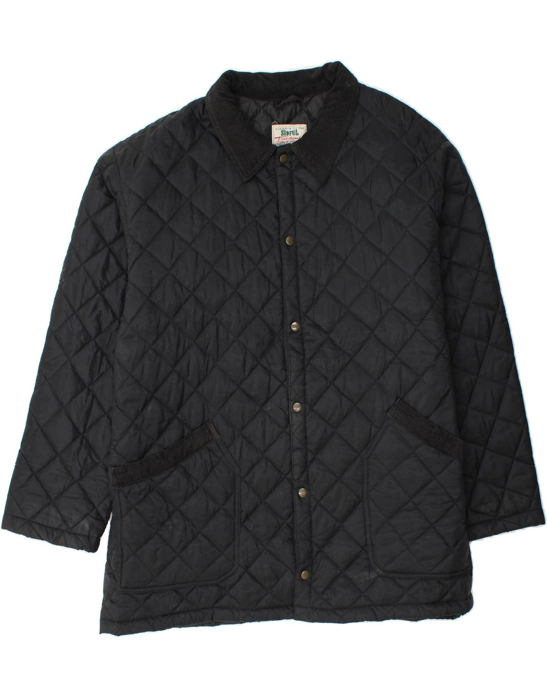 SINFUL Mens Quilted Jacket UK 42 XL Black Vintage Sinful and Second-Hand Sinful from Messina Hembry 