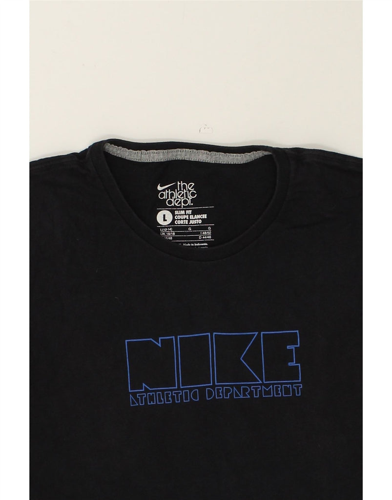 NIKE Boys Slim Fit Graphic T-Shirt Top 12-13 Years Large  Black | Vintage Nike | Thrift | Second-Hand Nike | Used Clothing | Messina Hembry 