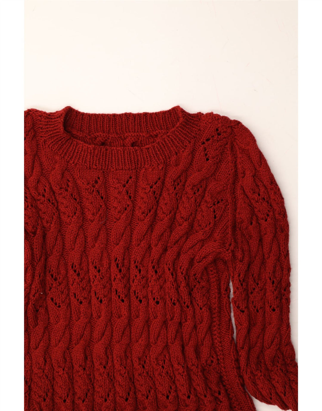 VINTAGE Womens Crew Neck Jumper Sweater UK 14 Large Red Vintage Vintage and Second-Hand Vintage from Messina Hembry 