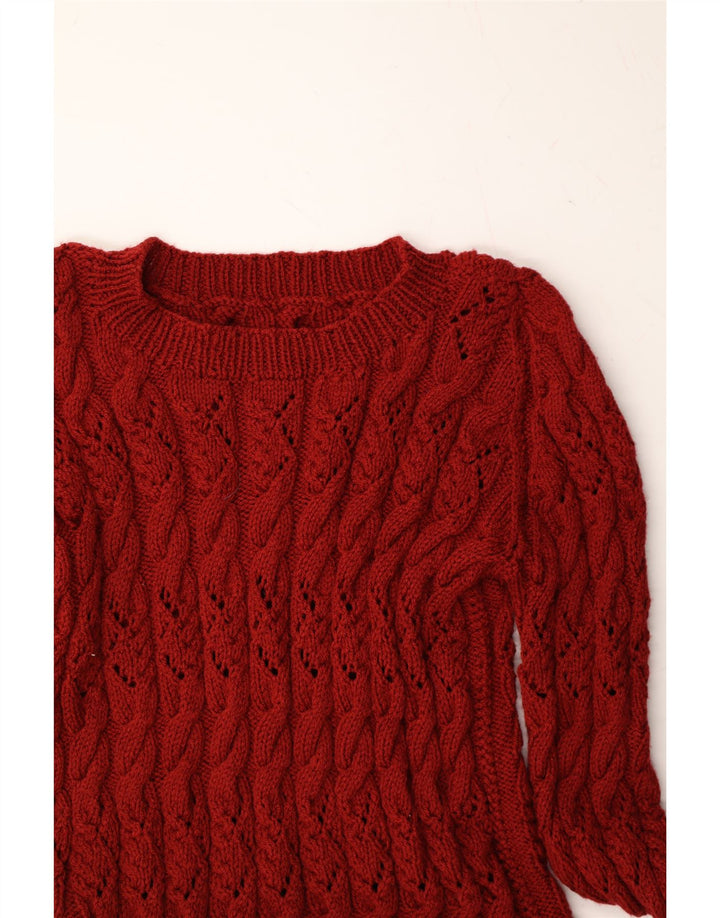 VINTAGE Womens Crew Neck Jumper Sweater UK 14 Large Red Vintage Vintage and Second-Hand Vintage from Messina Hembry 