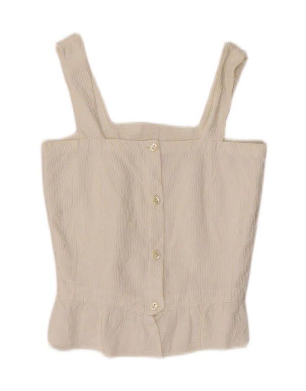 Vintage Womens Corset Top UK 8 Small White
