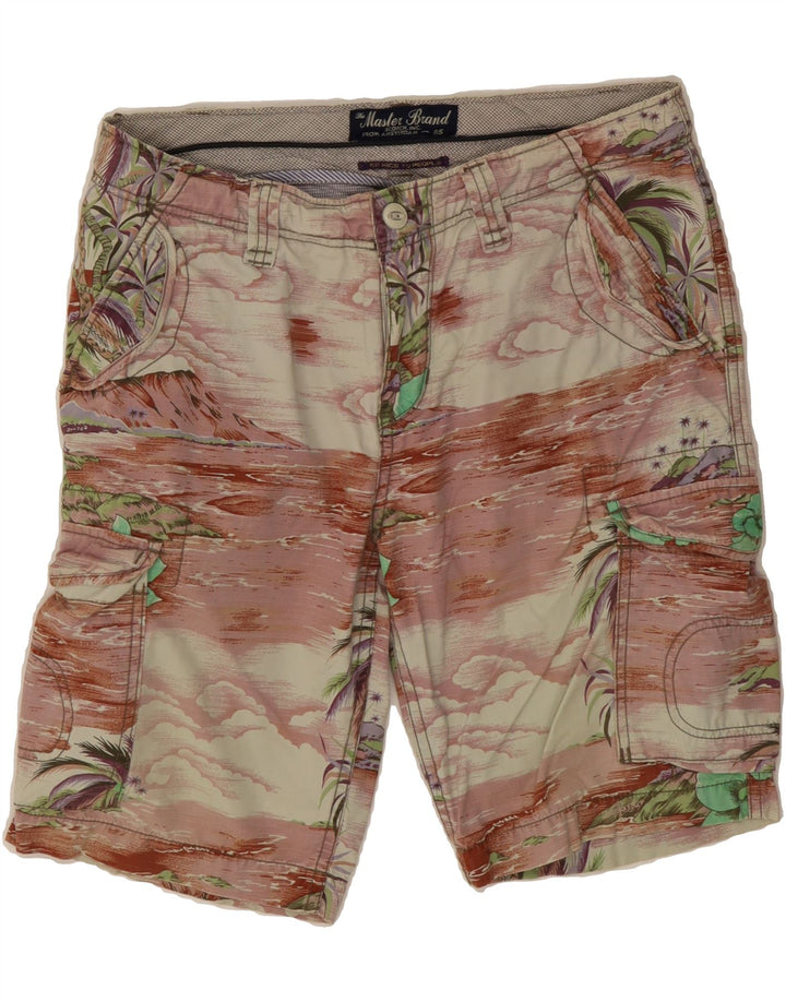VINTAGE Mens Cargo Shorts W31 Medium Multicoloured Hawaiian Vintage Vintage and Second-Hand Vintage from Messina Hembry 