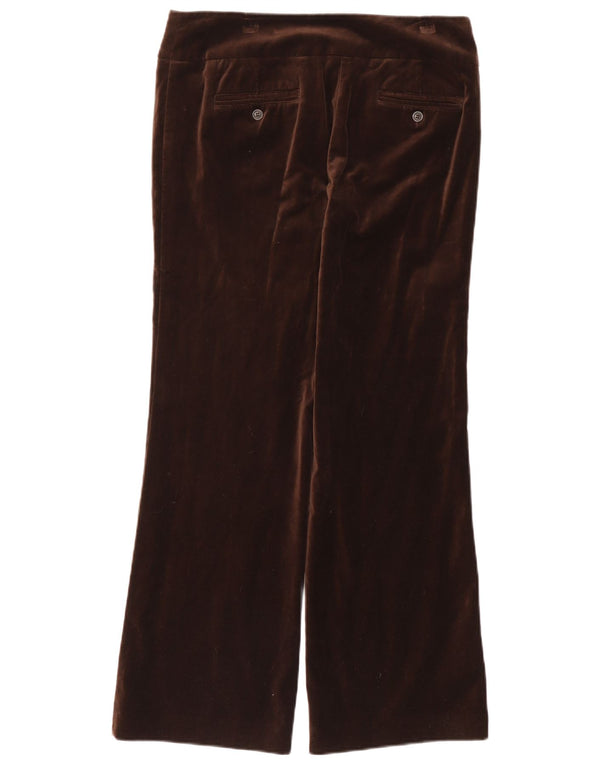Monsoon Womens Bootcut Casual Trousers UK 12 Medium W30 L30 Brown Cotton