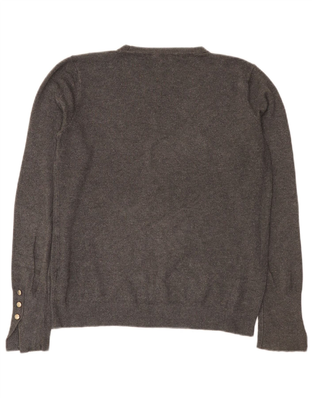 Zara Womens Crew Neck Jumper Sweater UK 14 Large Grey Viscose