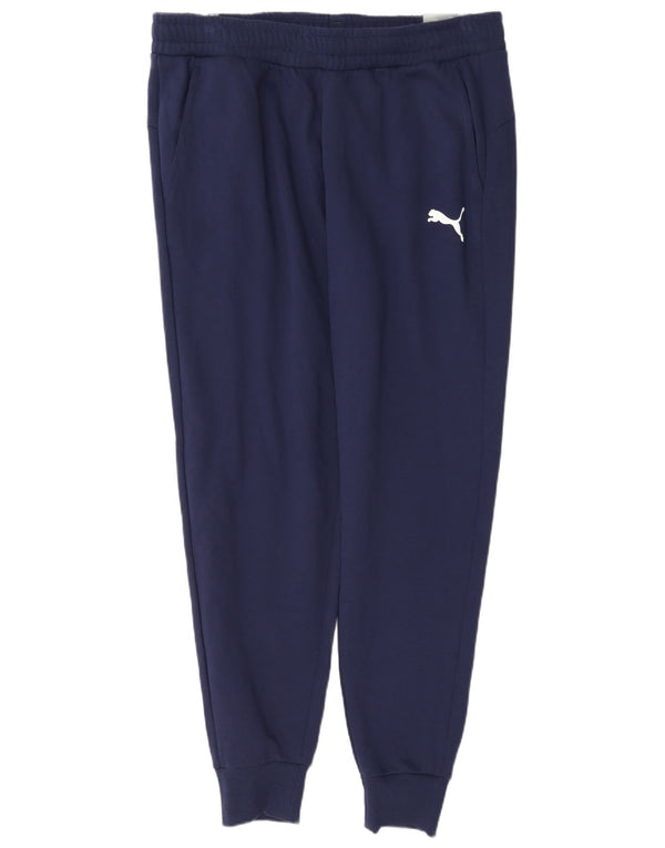Puma Mens Tracksuit Trousers Joggers XL Navy Blue Cotton