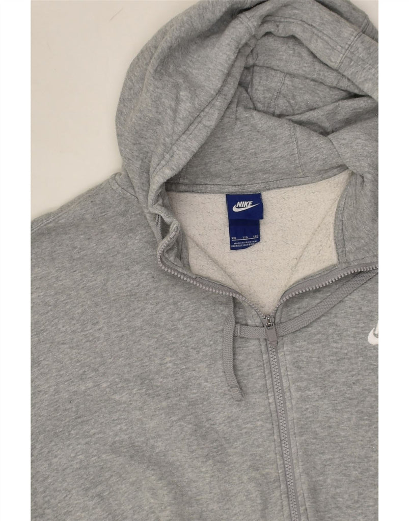 NIKE Mens Zip Hoodie Sweater 2XL Grey Cotton | Vintage Nike | Thrift | Second-Hand Nike | Used Clothing | Messina Hembry 
