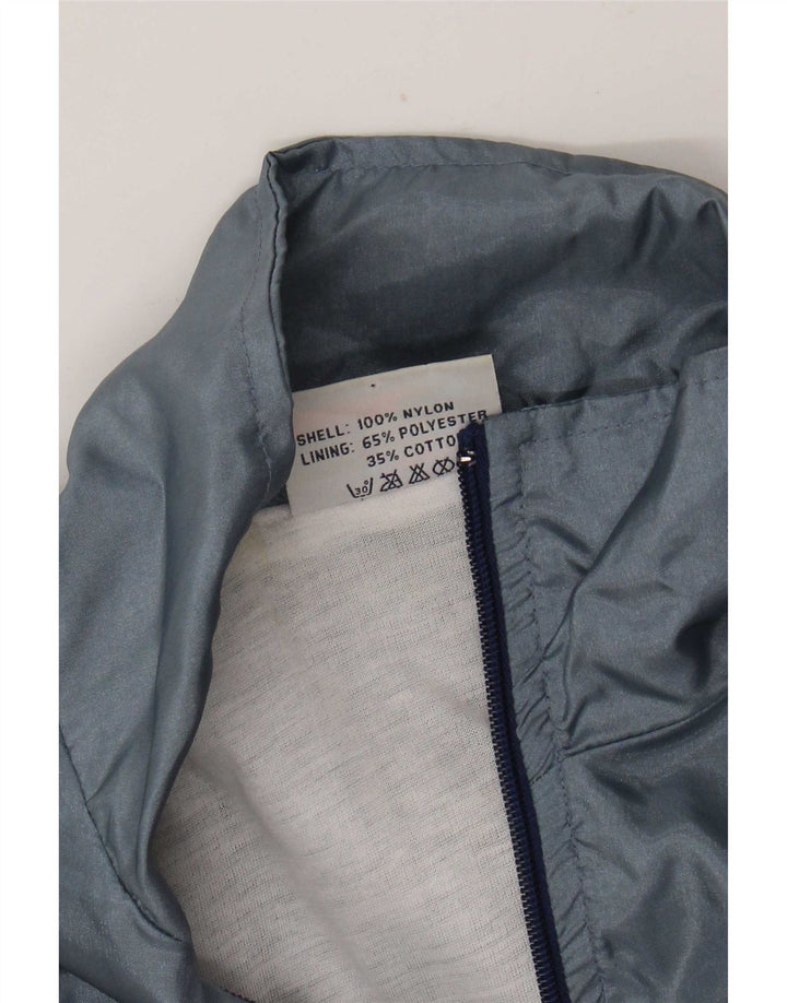Master Mens Tracksuit Top Jacket Medium Navy Blue Colourblock Nylon