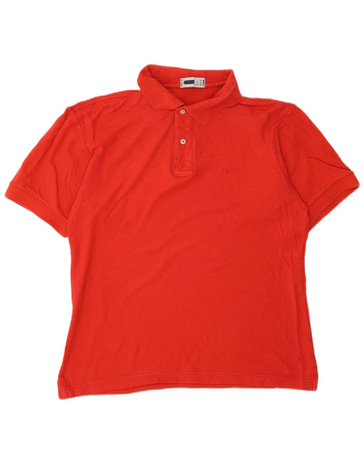 FILA Mens Polo Shirt IT 48 Medium Red