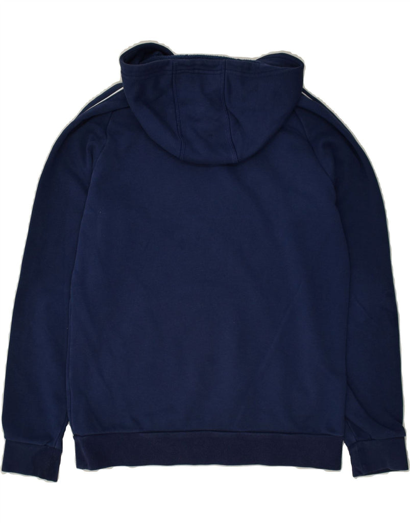 ADIDAS Boys Hoodie Jumper 13-14 Years Navy Blue Cotton | Vintage Adidas | Thrift | Second-Hand Adidas | Used Clothing | Messina Hembry 