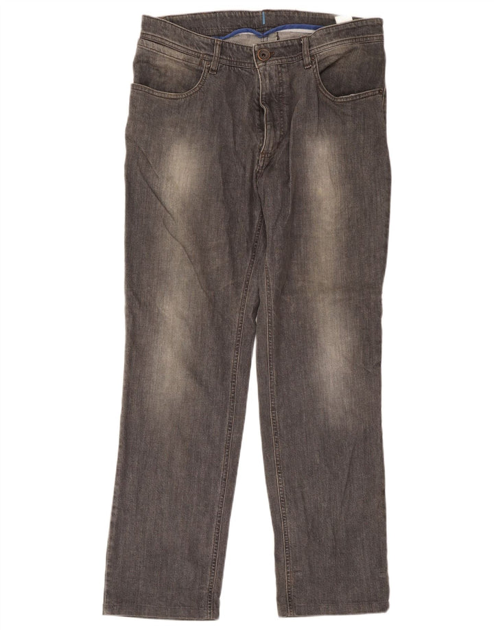 North Sails Mens Straight Jeans W38 L30 Grey Cotton
