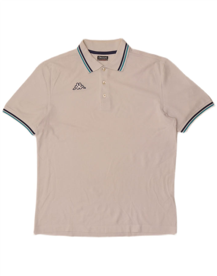 Kappa Mens Polo Shirt XL White