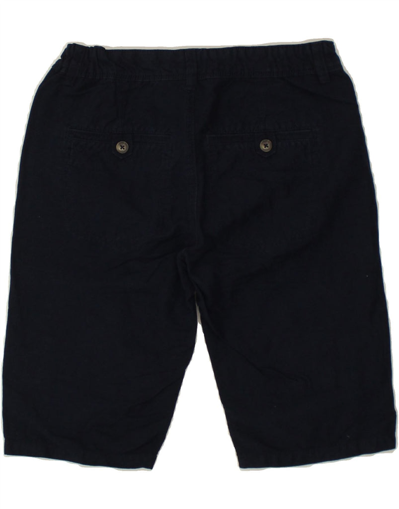 BENETTON Boys Chino Shorts 10-11 Years XL W27  Navy Blue Linen | Vintage Benetton | Thrift | Second-Hand Benetton | Used Clothing | Messina Hembry 