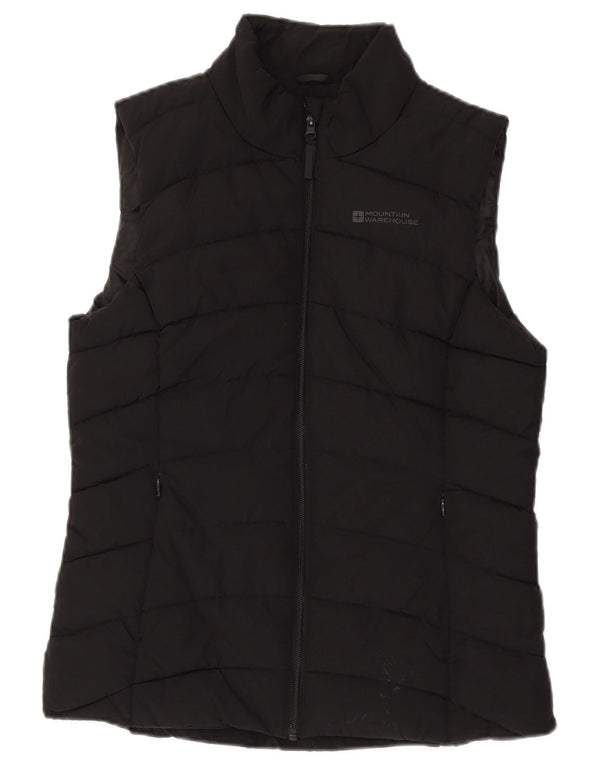 MOUNTAIN WAREHOUSE Womens Padded Gilet UK 12 Medium Black Polyamide
