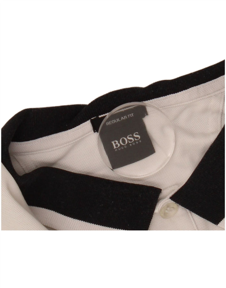 HUGO BOSS Mens Regular Fit Polo Shirt Large White