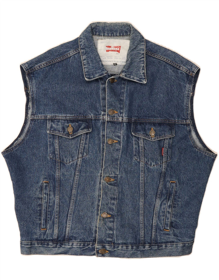 CARRERA Mens Denim Gilet UK 40 Large Blue Vintage Carrera and Second-Hand Carrera from Messina Hembry 