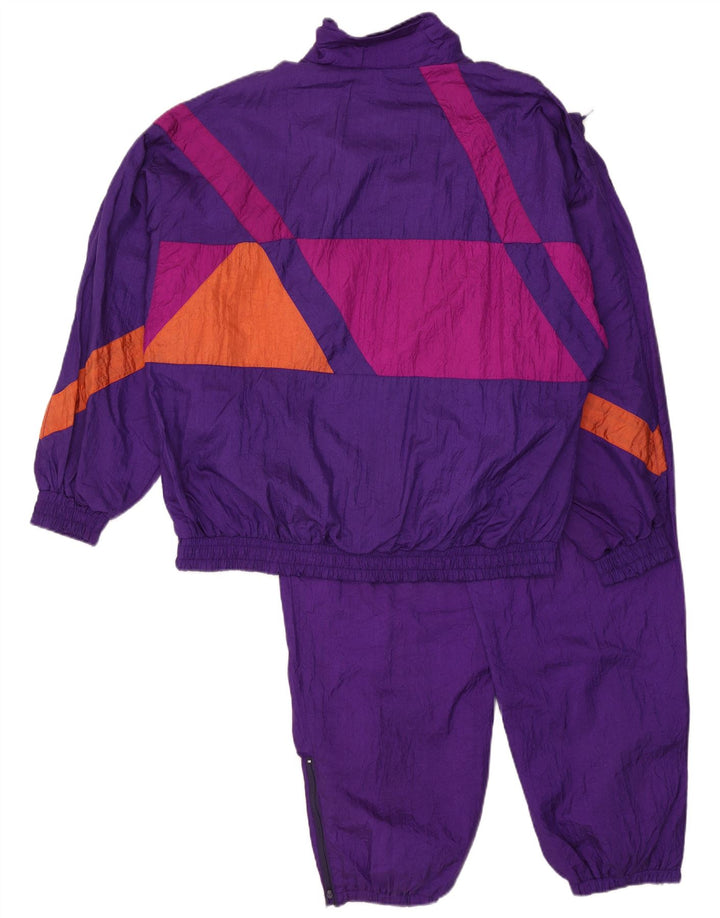 Brugi Mens Full Tracksuit Large Purple Colourblock