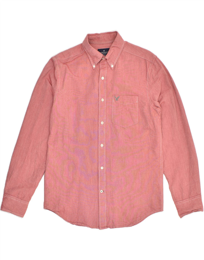 AMERICAN EAGLE Mens Classic Fit Shirt Small Pink Cotton | Vintage American Eagle | Thrift | Second-Hand American Eagle | Used Clothing | Messina Hembry 