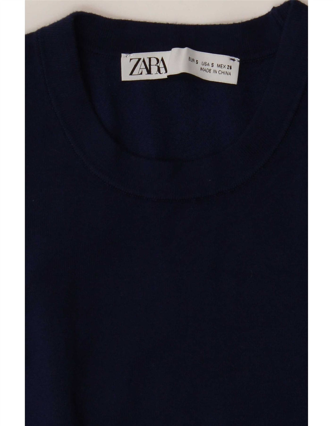 Zara Womens Vest Tank Top UK 10 Small Navy Blue