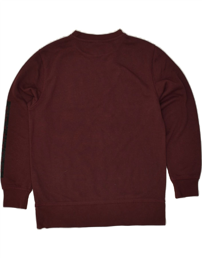 CHAMPION Boys Graphic Sweatshirt Jumper 9-10 Years Medium Maroon Cotton | Vintage Champion | Thrift | Second-Hand Champion | Used Clothing | Messina Hembry 