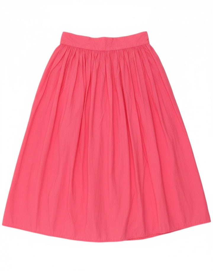 Benetton Womens A-Line Skirt IT 44 Medium W28  Pink Cotton
