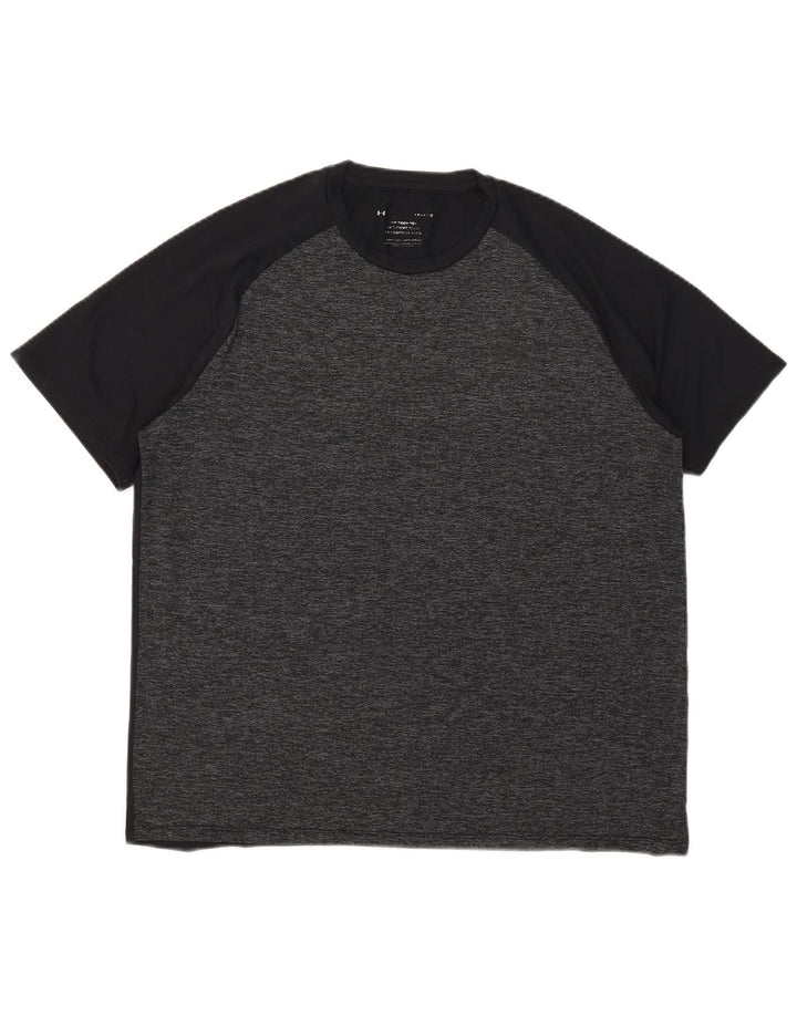 Under Armour Mens T-Shirt Top Large Black Flecked