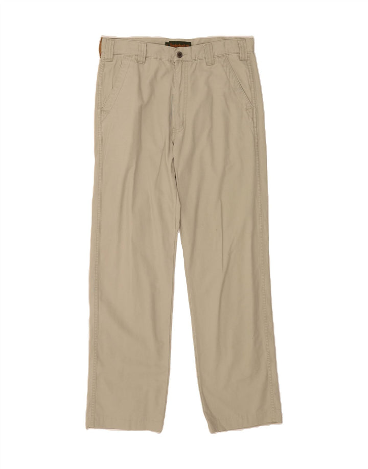 TIMBERLAND Mens Straight Chino Trousers W32 L31 Beige Cotton Vintage Timberland and Second-Hand Timberland from Messina Hembry 