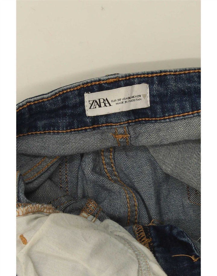Zara Womens Crop Bootcut Jeans EU 38 Small W28 L25 Blue