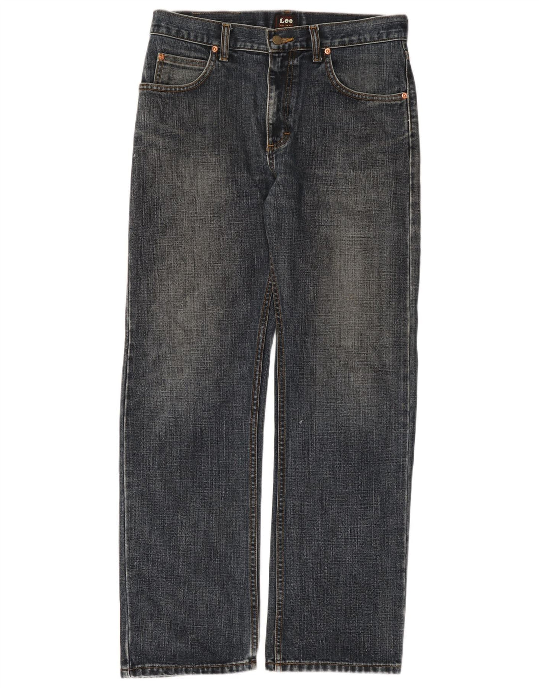 Lee Mens Straight Jeans W31 L31 Blue Cotton