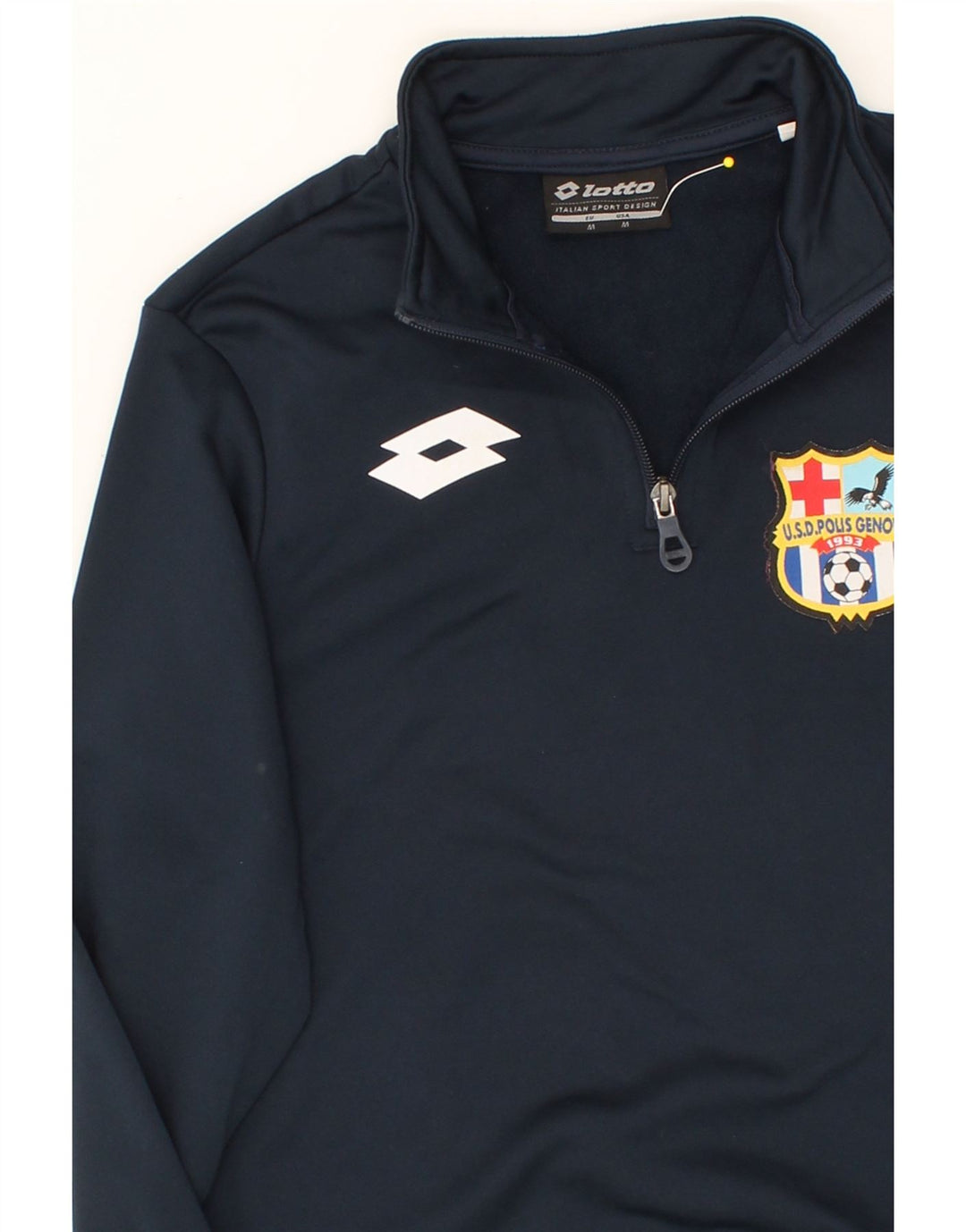 LOTTO Boys Zip Neck Sweatshirt Jumper 10-11 Years  Medium  Navy Blue Vintage Lotto and Second-Hand Lotto from Messina Hembry 