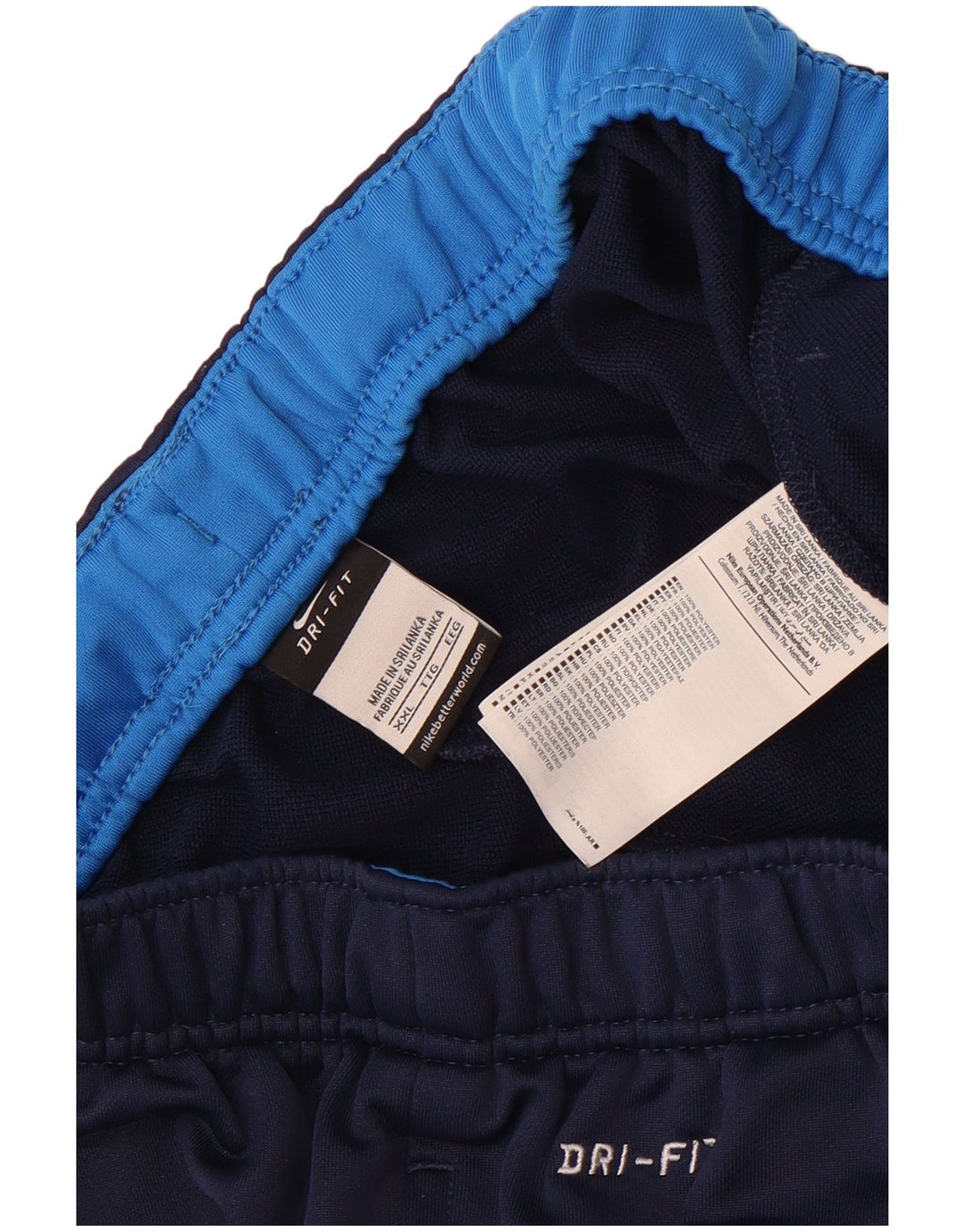 Nike Mens Dri Fit Tracksuit Trousers 2XL Navy Blue Polyester