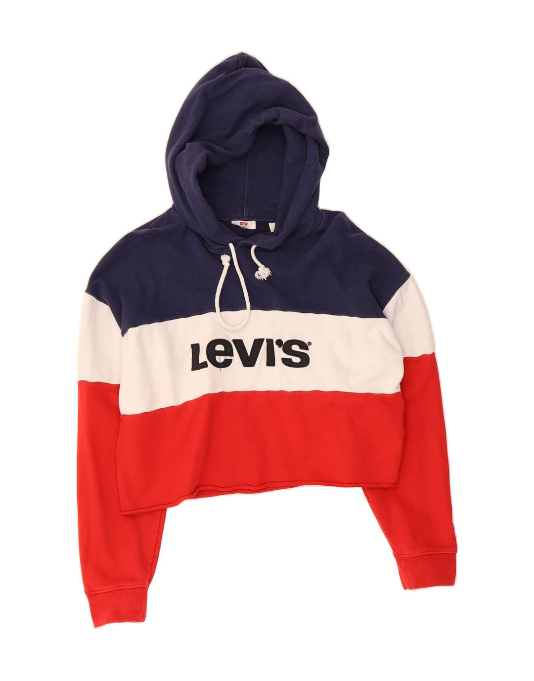 LEVI'S Womens Oversized Graphic Hoodie Jumper UK 14 Medium Multicoloured Vintage Levi's and Second-Hand Levi's from Messina Hembry 