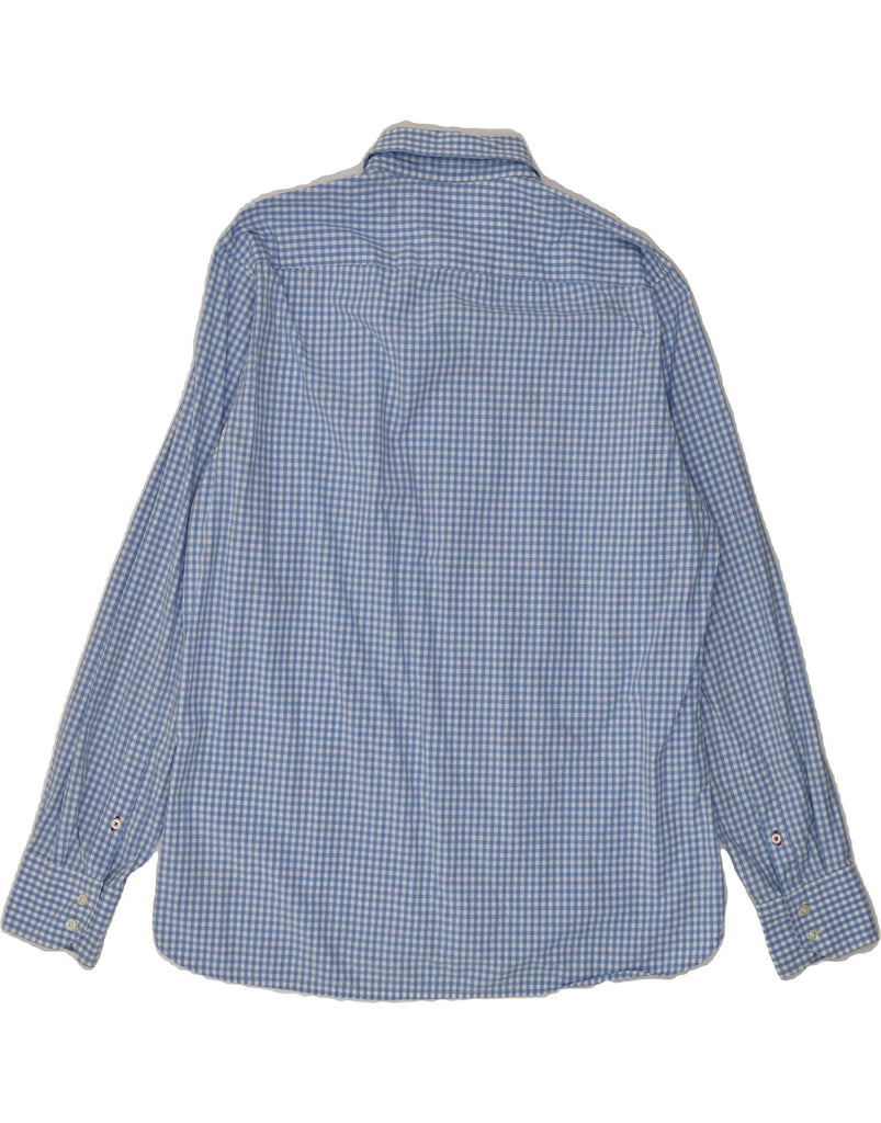 TOMMY HILFIGER Mens Shirt Large Blue Gingham Cotton | Vintage Tommy Hilfiger | Thrift | Second-Hand Tommy Hilfiger | Used Clothing | Messina Hembry 