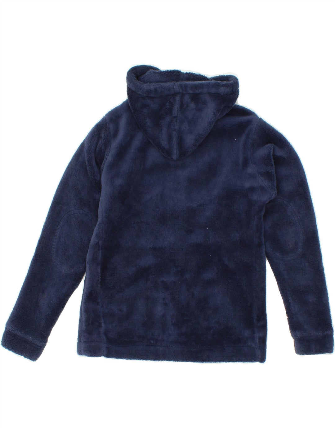 BRUGI Girls Hooded Fleece Jacket 7-8 Years Navy Blue Polyester Vintage Brugi and Second-Hand Brugi from Messina Hembry 
